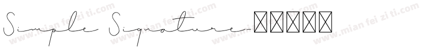 Simple Signature字体转换